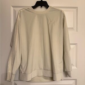 Adidas Men's Off-White Ribbed Crewneck Sweater